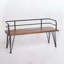 Banc industriel industriel en bois d'acacia et en métal