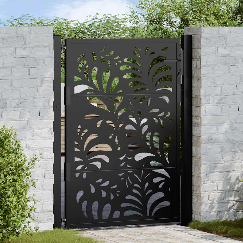 105 cm W Gate Fencing with 1 Panel(s) Included, 105 x 130 cm, Black