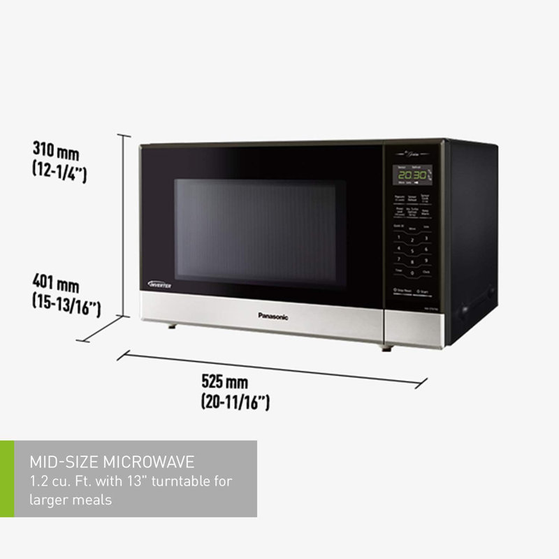 Four à micro-ondes moyen en acier inoxydable NNST676S de Philips, acier inoxydable