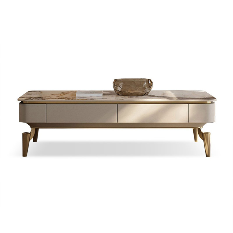 Table basse rectangulaire en bois manufacturé, H 17,72 po x L 47,24 po x l 23,62 po