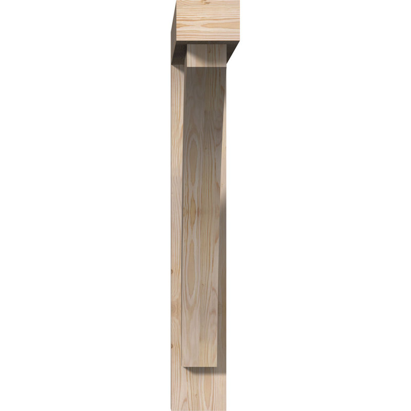 Thorton Block Bracket with Offset Brace, 38 x 38, 5 1/2"W Douglas Fir (Smooth)