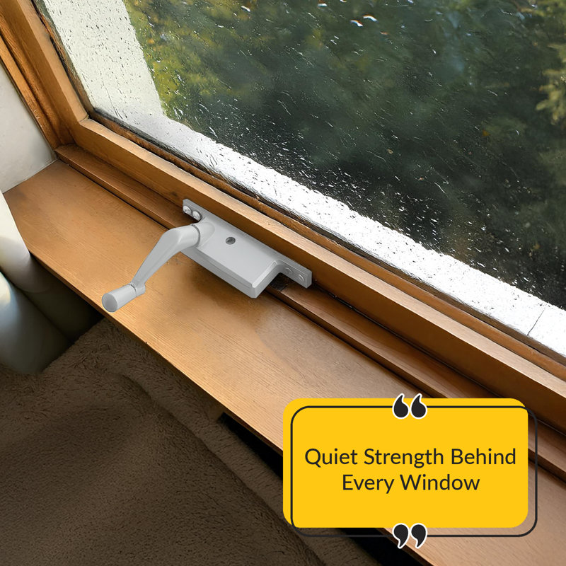  Casement Operator Assembly With Handle Left Hand Type Aluminum Finish, 4.76", Aluminum