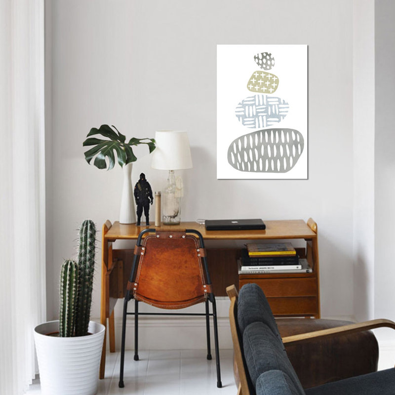 «River Stones I», reproduction sur toile tendue, H 12 po x l 8 po x P 0,75 po, Toile tendue, Pas de tapis