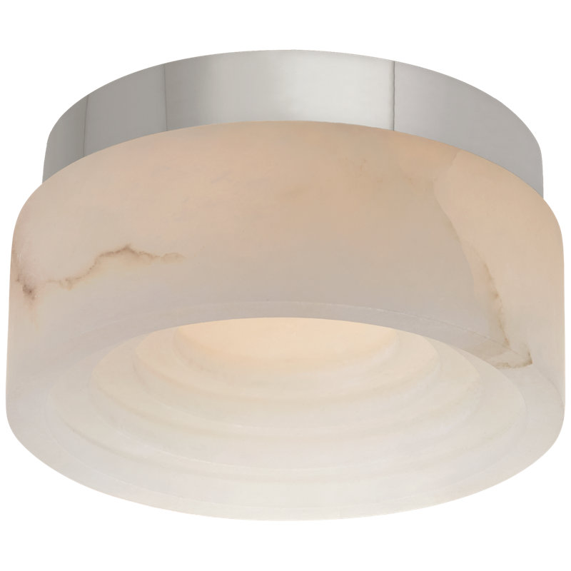 Kelly Wearstler Otto Solitaire Flush Mount, Polished Nickel, 2.75" H x 5" W x 5" D