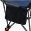 Chaise de camping d'extérieur pliante / portative / inclinable réglable (réglage à trois niveaux), poches latérales et porte-gobelet, sac de transport, bleu foncé