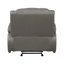 Fauteuil inclinable gris oscillant en cuir gris avec cadre en bois massif et siège à ressorts ensachés