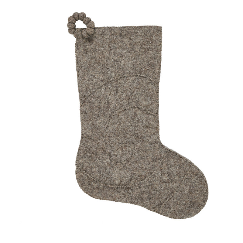 Hand-Felted 100% Wool Stocking