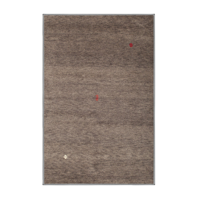 Tapis brun contemporain, Rectangle 4 pi x 6 pi