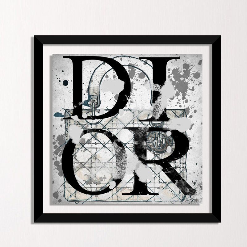 « oh my dior 2 », reproduction d’impression encadrée, H 27,5 po x l 27,5 po x P 0,75 po, Cadre en plexiglas noir