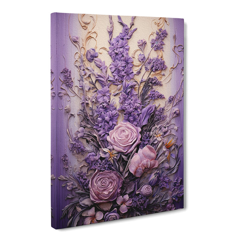 Lavender Flower Baroque - Wrapped Canvas