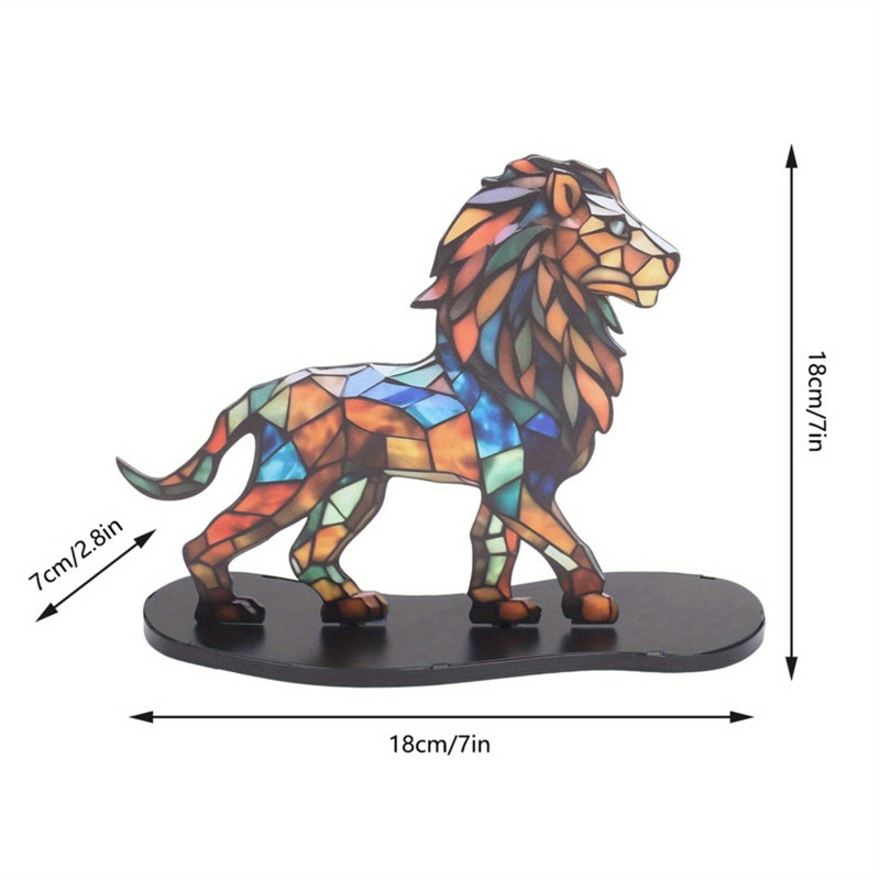 Colorful Mosaic Metal Animal Statues