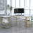 Konsta L-Shaped Metal Base Writing Desk-1113910245