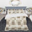 Ensemble de housse de couette moderne beige vichy Modern Gingham III-109156099