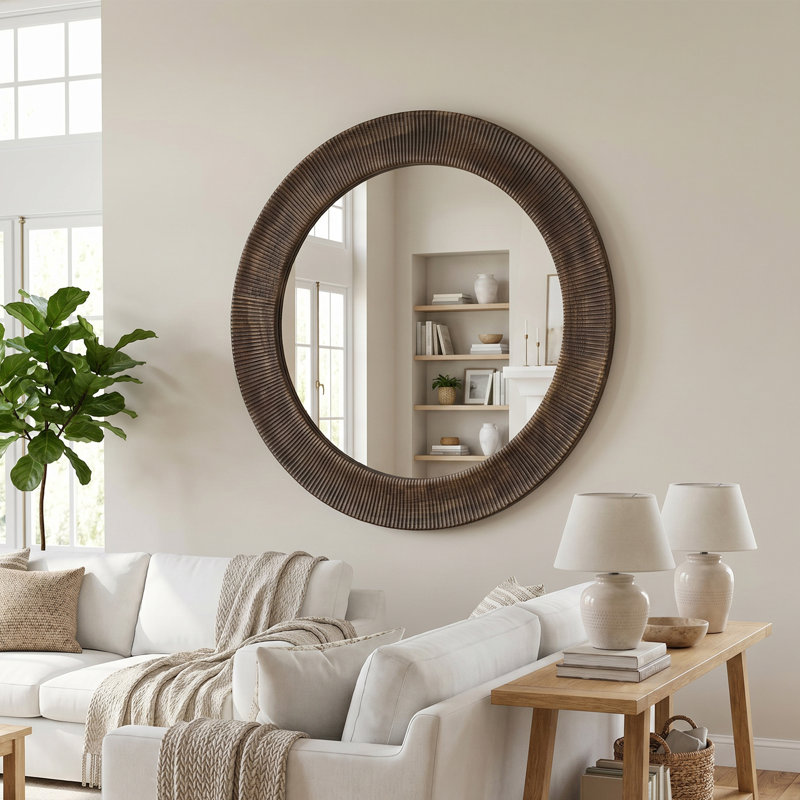 Miroir mural 47 po, Brun antique