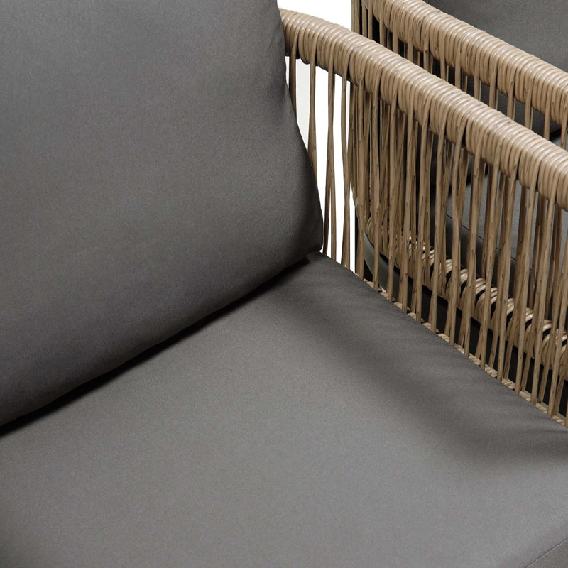 Canapé pour plusieurs personnes avec 1 table, Gris