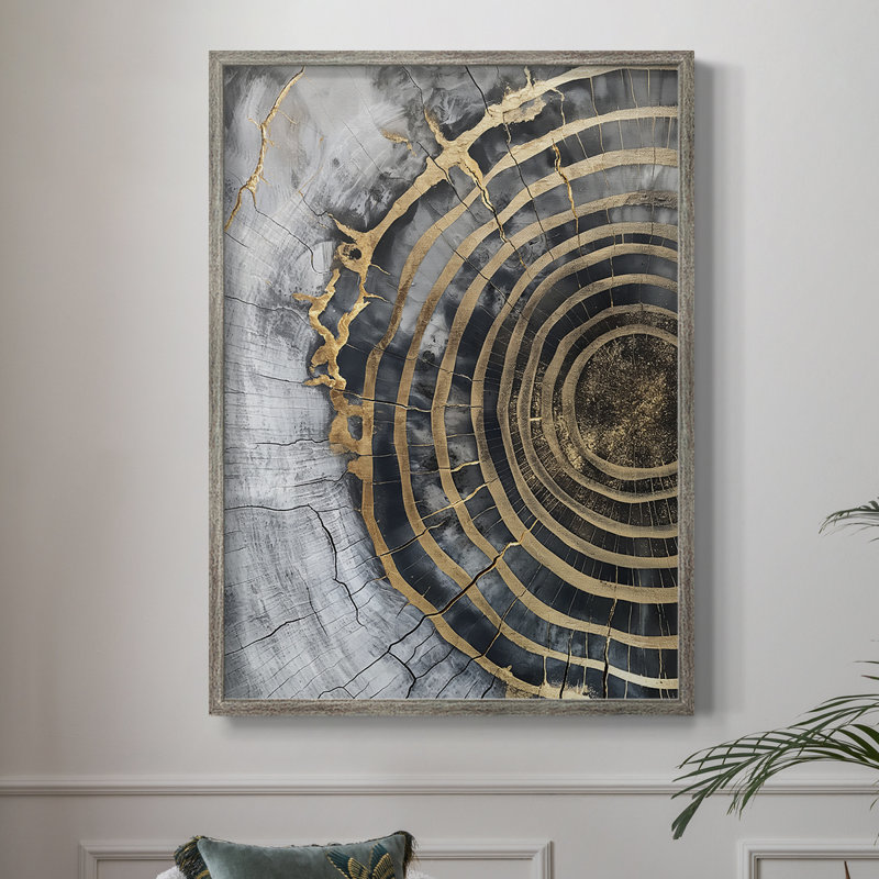 Série ABSTRACT CCLVI, reproduction encadrée - bois massif, H 15 po x l 12 po
