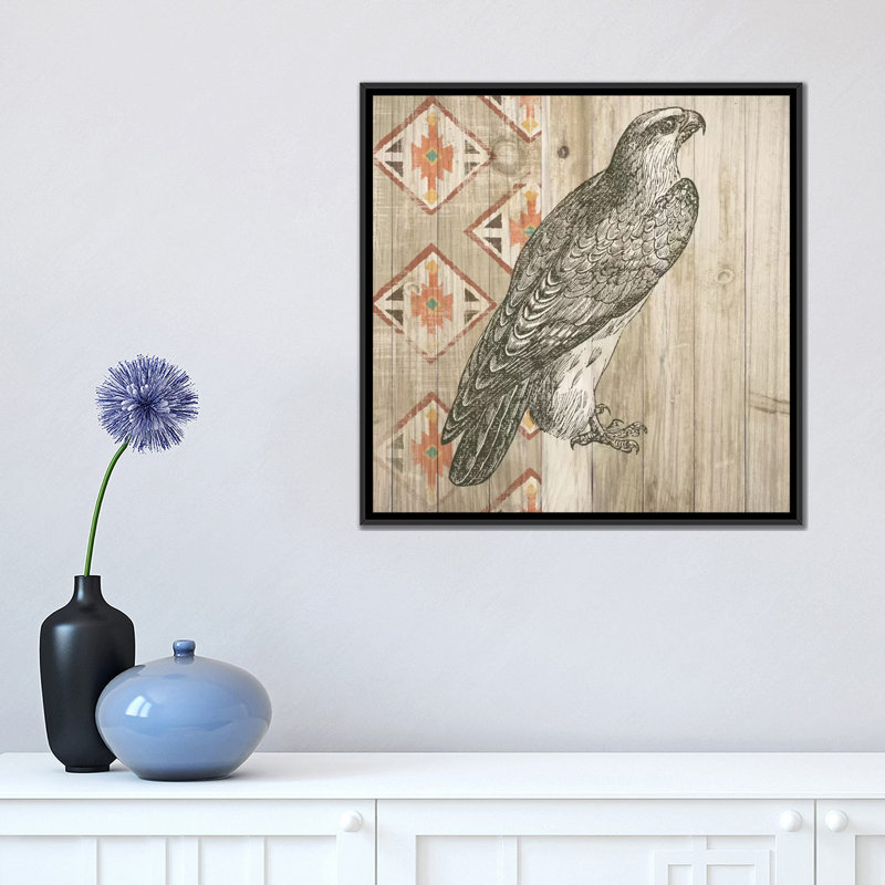 Histoire naturelle, impression sur toile tendue sud-ouest, H 26 po x l 26 po x P 1,5 po, Toile avec cadre noir, Pas de tapis