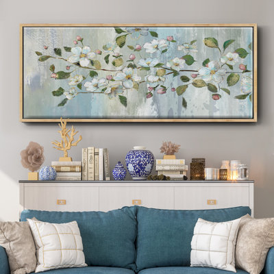 Painterly Blossoms - toile encadrée