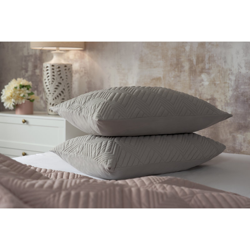 Lisbon Polyester Solid Colour Sham, Grey