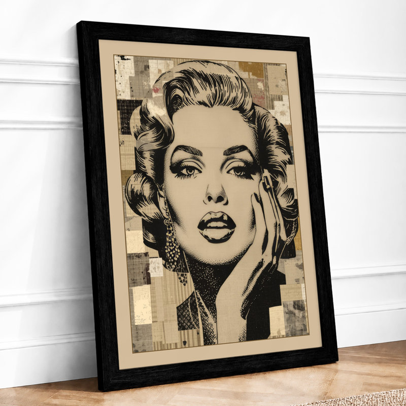 Portrait Pop Art - Framed Print, A1 - 84.1 x 59.4 cm, Black