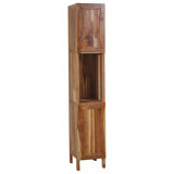 Curvature Teak Freestanding Linen Cabinet