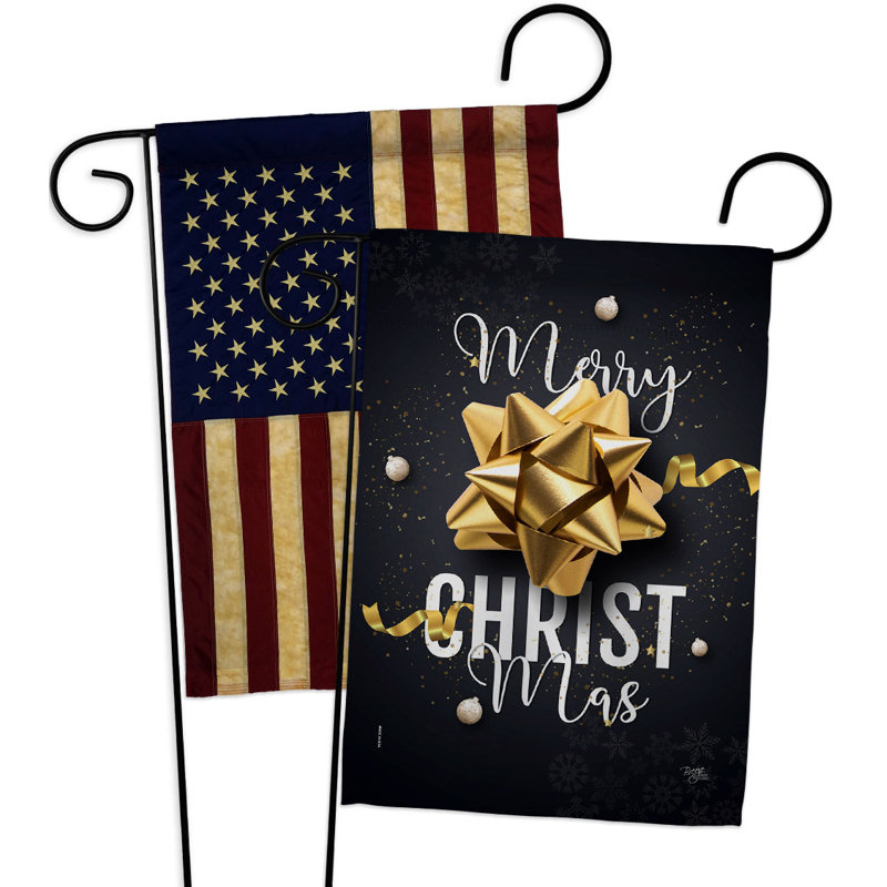 Double Sided 18.5'' H x 13'' W Polyester Christmas Garden Flag