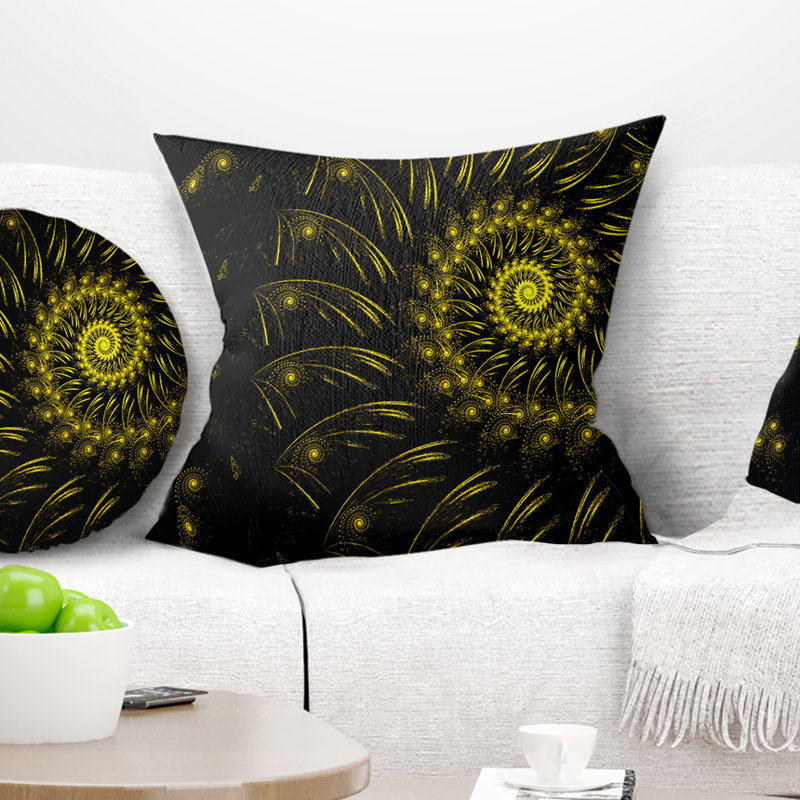 Coussin , 18 po x 18 po, Carré, Jaune