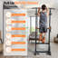 Barre de traction et station de dips Power Tower – Cadre en acier robuste, capacité de 120 kg, hauteur réglable sur 6 niveaux, autoportante pour l'entraînement de force à domicile, les tractions, les dips et les relevés de jambes