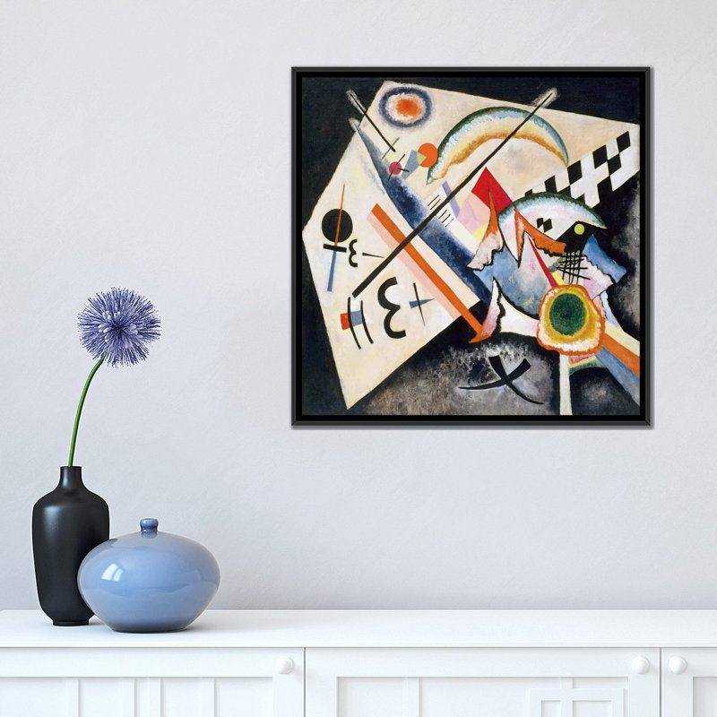 "White Cross" par Wassily Kandinsky, impression sur toile tendue, H 37 po x l 37 po x P 1,5 po, Toile encadrée noire