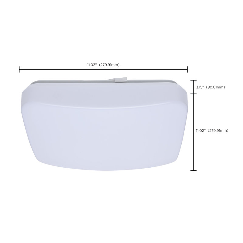 LED Cloud Fixture 17 Watts 27K/30K/35K/40K/50K CCT Selectable Square Shape White Finish 120 Volt