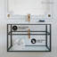 Ensemble de meuble-lavabo simple Pierre, avec tablette ouverte et structure métallique Pierre-1685367885-1773972645