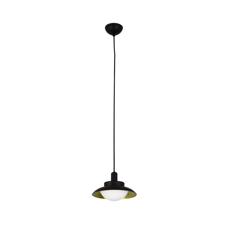 Hale 1 - Light Cone Pendant, Black, Black/Copper