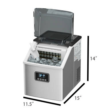 YINXIER 44 Lb. Daily Production Cube Clear Ice Freestanding Ice Maker