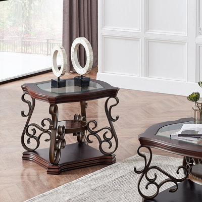 End table, Glass table top