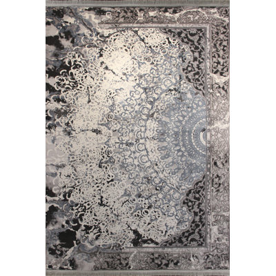 Machine Woven Grey Indoor Rug