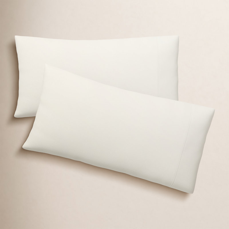 Coyer Classic Cotton Percale Pillowcase Set, Ivory, King - 2 King Pillowcases