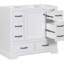 Base de meuble-lavabo blanc, 6 tiroirs, bois massif et planches, base d'armoire réglable de 36 po et rangement-558213538