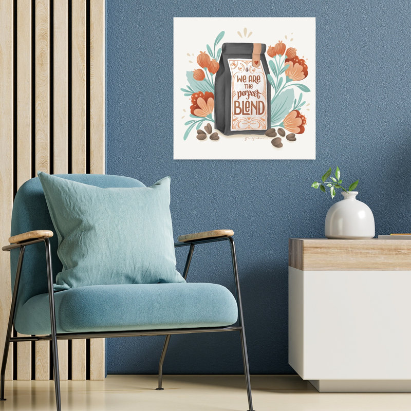 Mélange I, art floral contemporain, H 18 po x l 18 po