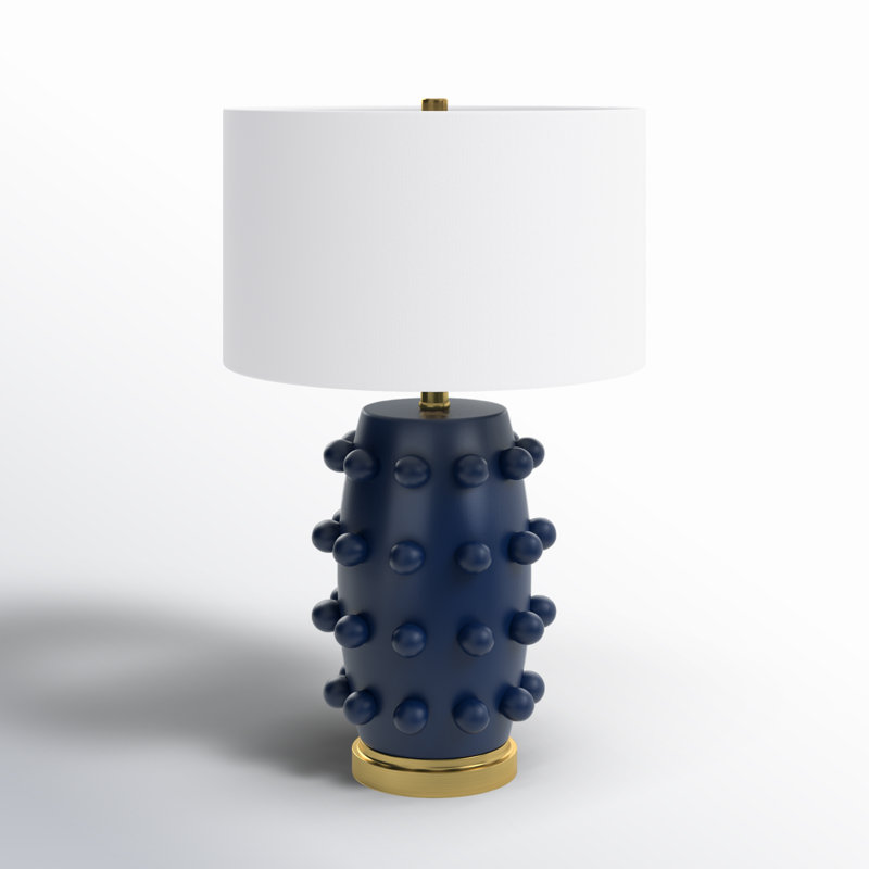 Jacqueline Table Lamp, Matte Navy/Gold