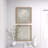 2 Piece Cream Shell Handmade Overlapping Shells Geometric Shadow Box with Canvas Backing Set