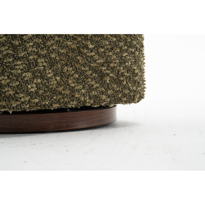 Tabouret de coiffeuse pivotant à 360 ° avec mousse à haute densité et base en métal, Olive
