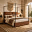 Upholstered Vegan Leather Bed