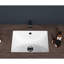 White Ceramic Rectangular Undermount Bathroom Sink - 18.5"X13.5", With Overflow, Modern, Stain For Different Areas Modern Overflow 18.5"X13.5" Undermount, Various Uses