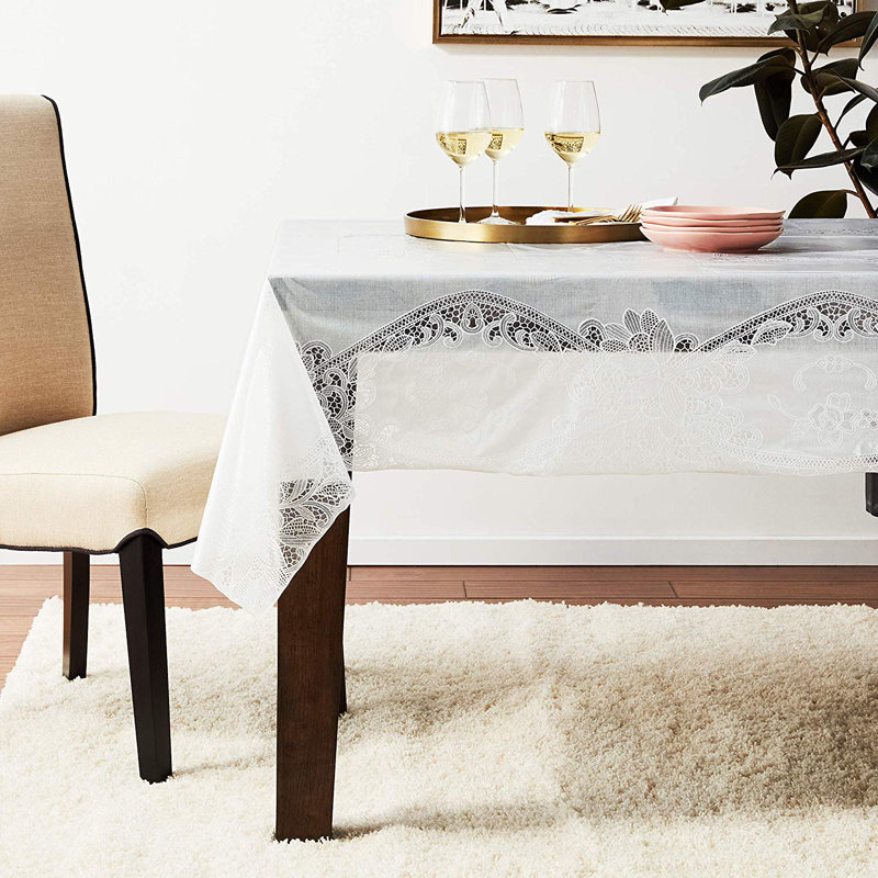 Hurst Tablecloth, 60" L x 90" W, White