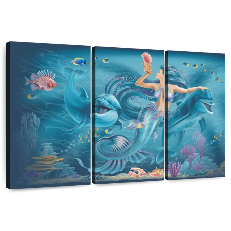 Kelan Singing Mermaid, 24" H x 38" W