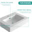 BB02-24-101, cuve à surface intégrée SANS drain et robinet, couleur blanc brillant