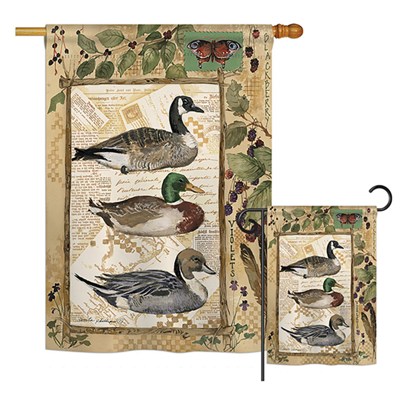 Double Sided 40'' H x 28'' W Polyester Flag Set