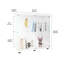 Vitrine en verre 2 couches avec 2 portes, vitrines, comptoir vitrine vitrée avec serrure, verre trempé avec base en panneau de fibres à densité moyenne-525322307