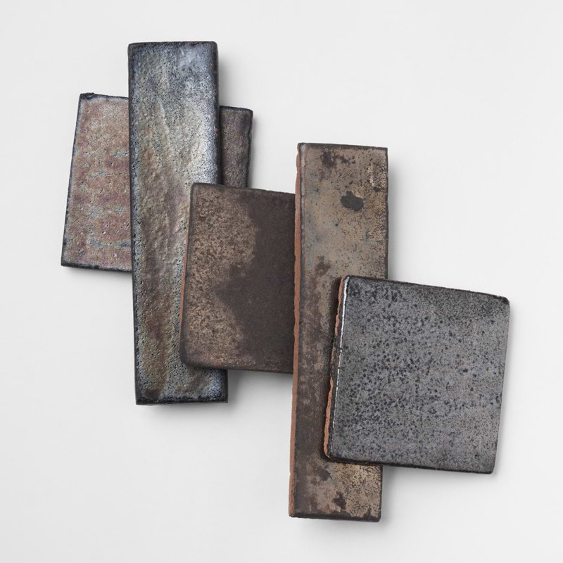 Emery 4x8 Handmade Crackled Matte Terracotta Subway Tile, Bronze Brown