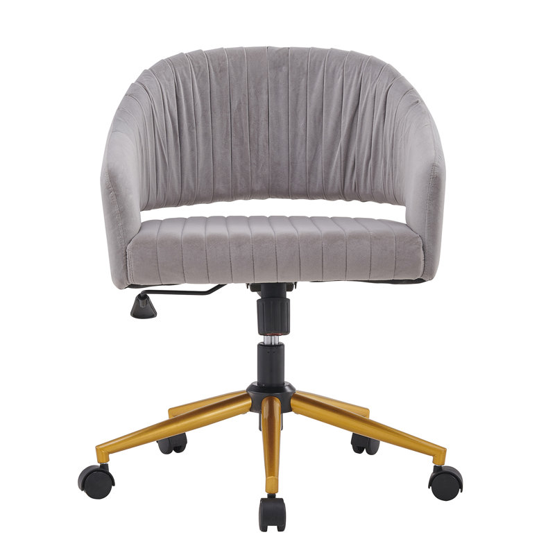 Velvet Task Chair, Gray